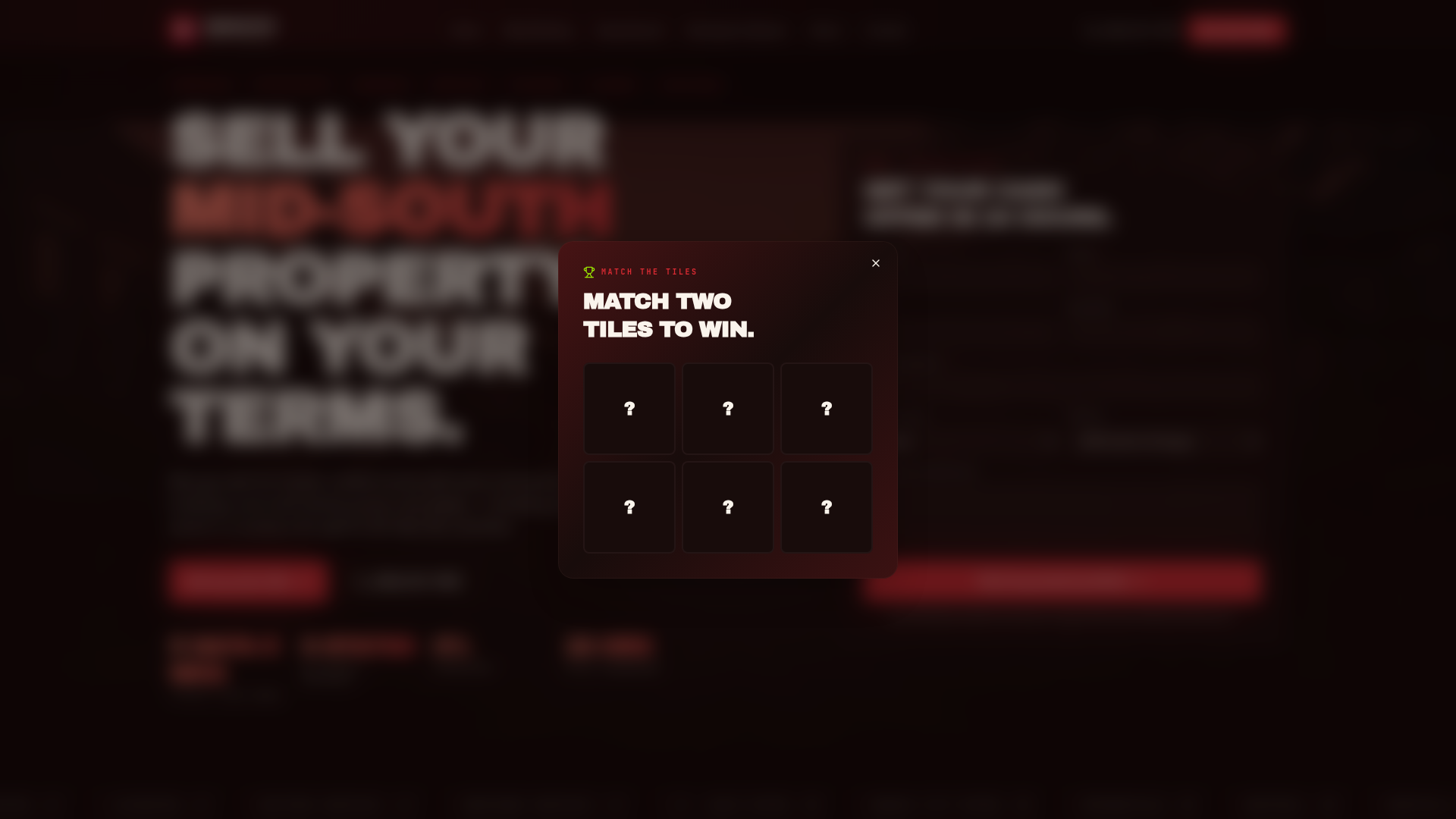 MIDSOUTH CASH OFFERS — live homepage screenshot