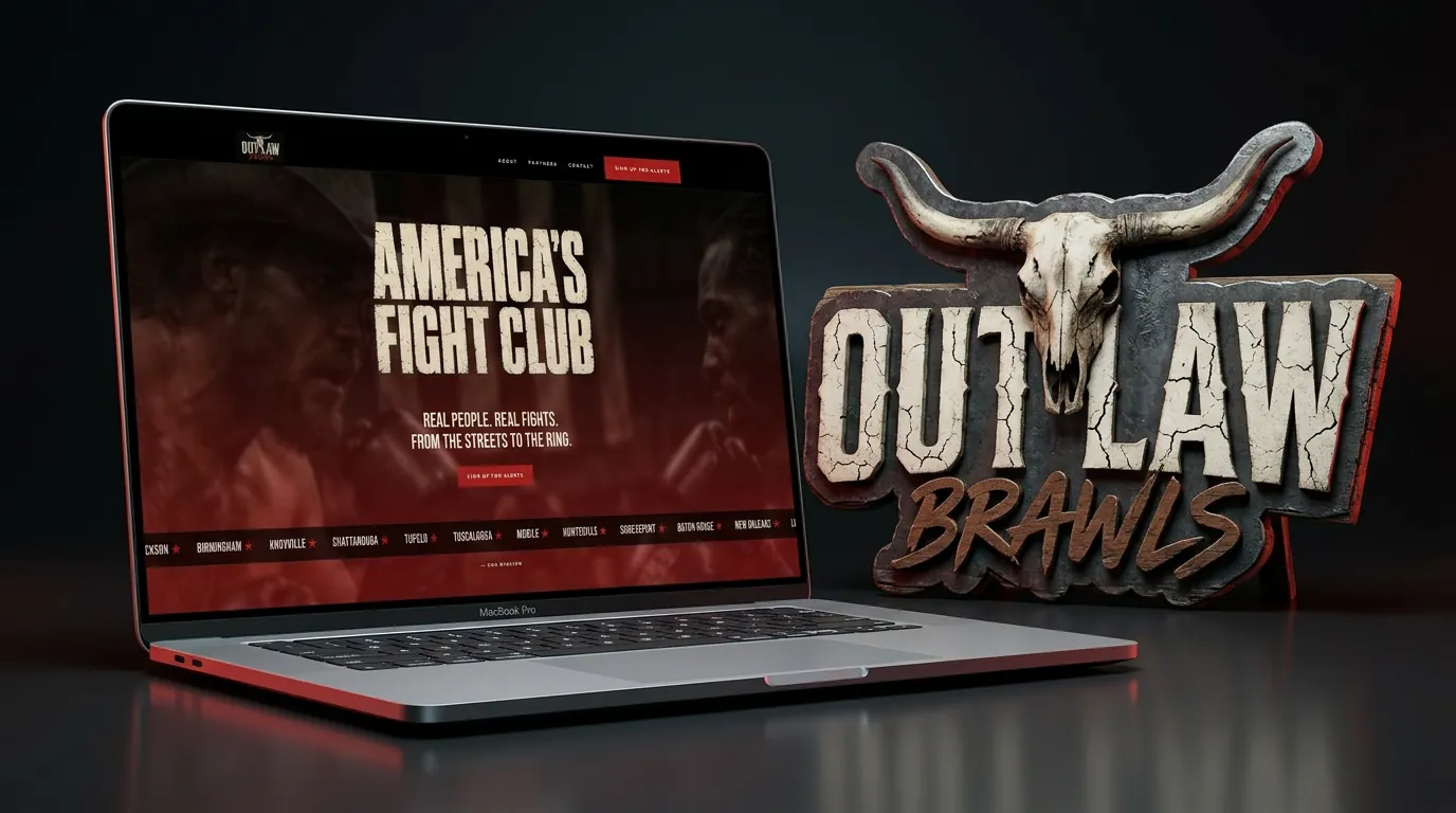 OUTLAW BRAWLS — live homepage screenshot